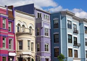 Colorful buildings in Adams Morgan neighborhood